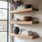 White Oak Floating Shelf