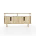 Open Top Shelf Wooden Dining Room Buffet Table